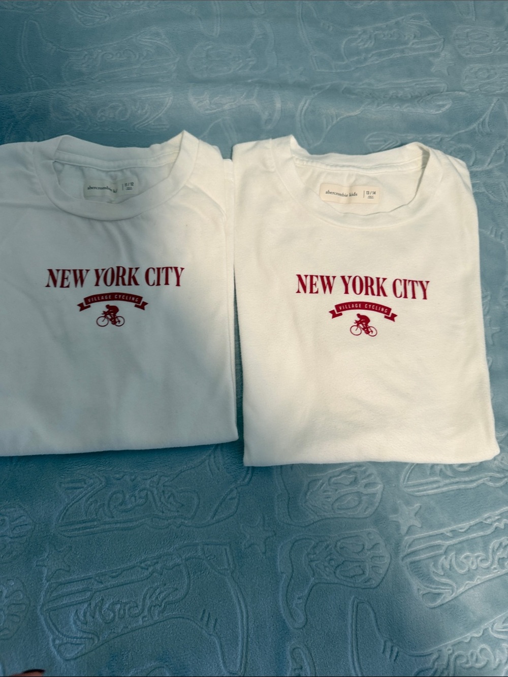 abercrombie kids White Tee with Red "New York City" Graphic